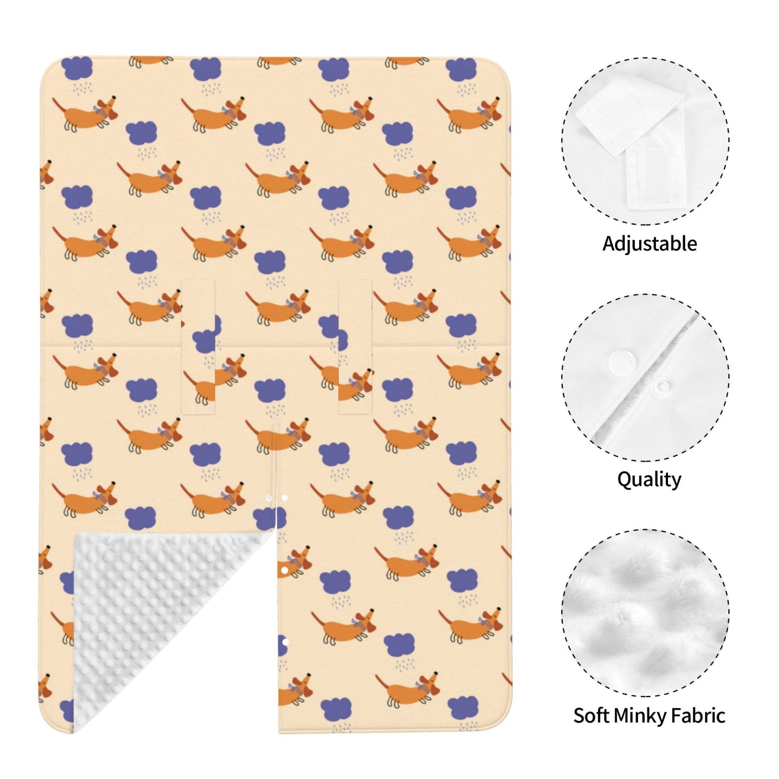 Naloa Dachshund Baby Car Seat Cover, Breathable Baby Carrier Cover, Multiuse Baby Carrier Cover & Nursing Breastfeeding Cover