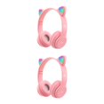 thumbnail image 2 of sweethay Auriculares inalámbricos P47M con luz LED y orejas de gato bonitas con micrófono, casco de música estéreo para chico y chica, auriculares Type3 NO3, 2 of 6