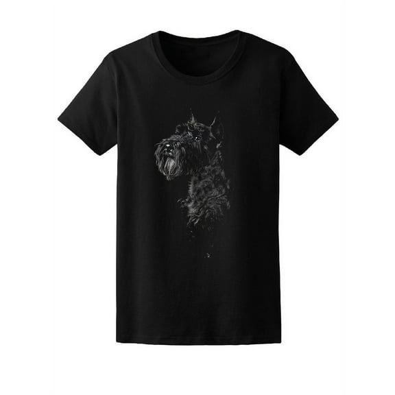 Smartprints Mens Graphic Tee - Black Miniature Schnauzer - Regular Fit 100% Cotton