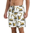 thumbnail image 2 of Naloa Funny Excavator Men's Beach Shorts, Surfing shorts, Swim trunks, Quick Dry Swim Trunks for Surfing Beach Fun - Small, 2 of 9