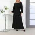 thumbnail image 6 of NMMUED Muslim Women Clothing Maxi Skirt Set Abayas for Women Muslim Abaya Dress Prayer Dress for Women Muslim, Black L, 6 of 6