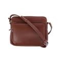 thumbnail image 1 of CTM®  Leather Shoulder Bag Purse with Side Organizer (Women's), 1 of 4