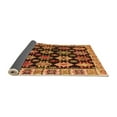 thumbnail image 2 of Ahgly Company Indoor Round Abstract Orange Modern Area Rugs, 6' Round, 2 of 4