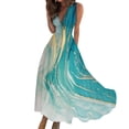 thumbnail image 1 of TSADFHJI Jupe Maxi Tricotée Mode Printemps et Été Imprimée Sans Manches Col en V Fermeture Éclair Latérale Style Robe S Violet, 1 of 5