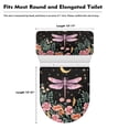thumbnail image 4 of HELLHERO Dragonfly Flowers Toilet Cover Set, Dust-Proof Stays in Place Polyester Fabric Bathroom Toilet Cover Set, 4 of 4