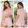thumbnail image 5 of Short Sleeve Cotton Pajamas Sets for Women 2pc Women's Shorts Pajama Set Women's Cat Print Pajama Set Womens Summer Pajamas Sets Soft Loungewear Sets for Women, S-XXL, 5 of 13