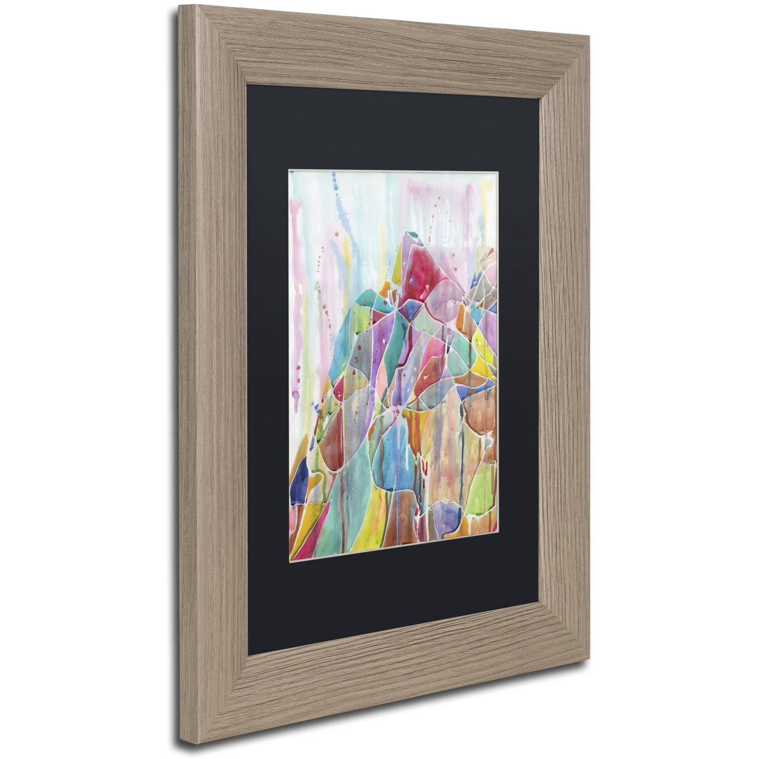 Trademark Fine Art "Mount Lucania" Canvas Art by Lauren Moss Black Matte, Birch Frame