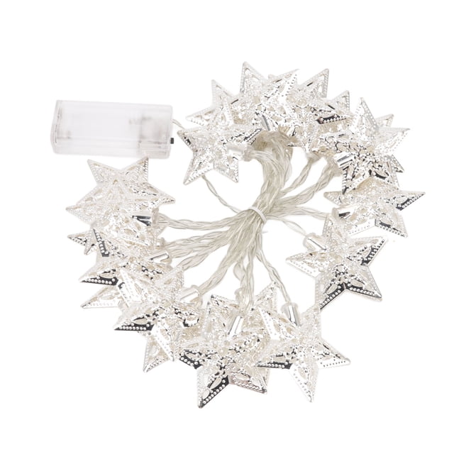 Luces de Cuerda de Hadas de Estrella, Luces de Cuerda de Estrella LED de Bajo Voltaje de Bajo Voltaje Hollow Hollow Fácil de Cambiar Por Patio por la Cerca para El Día de San