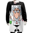 thumbnail image 1 of Cartoon Kids Apron, Nursery Science Themed Composition with Old Scientist with Glasses and Mustache, Boys Girls Apron Bib with Adjustable Ties for Cooking Baking Painting, Multicolor, by Ambesonne, 1 of 2