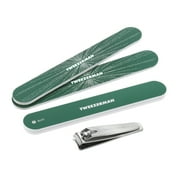 Tweezerman Emerald Shimmer Manicure Kit Includes Nail Clipper, File, & Buffer
