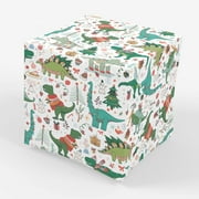 Stesha Party Dinosaur PresNok Gift Wrap Holiday Wrapping Paper for Kids - 30 x 20 Inch (3 Sheets)