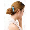 thumbnail image 3 of Womens Girls Rhinestones Flower Hair Combs Pins Hair Accessories Blue, 3 of 3