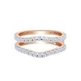 thumbnail image 1 of Round White Cubic Zirconia Enhancer Guard Ring 14K Rose Gold Ring Size - 7, 1 of 3