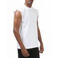 thumbnail image 3 of 3 Pack Pro Club Heavyweight Crew Neck Sleeveless Muscle T-Shirt - White - Large, 3 of 4