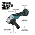 thumbnail image 3 of For 18V Battery Hand Tool 125mm 100mm DIY Cutting Grinder Machine Brushless Cordless Angle Grinder Power Tool, 3 of 7