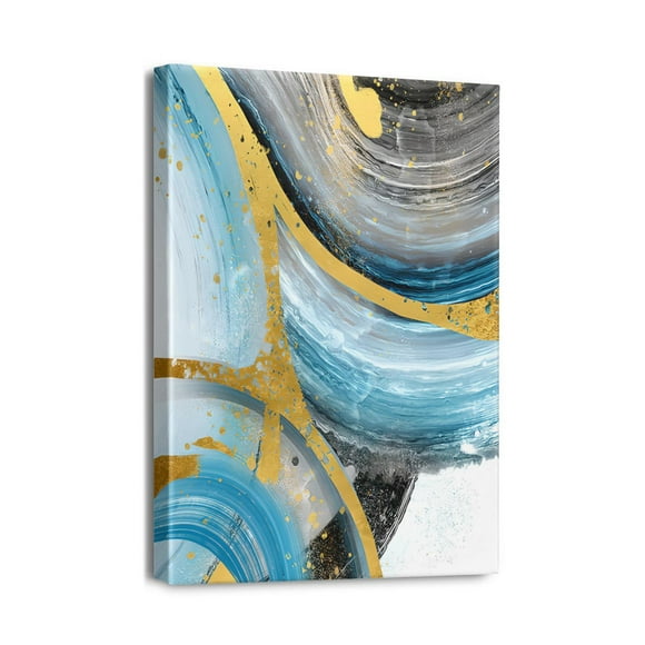 Décoration Murale en Toile d'Art Abstrait Vibrant pour un Style Frais dans Votre Salle de Bain, Chambre, Salon (12x16 Pouces)