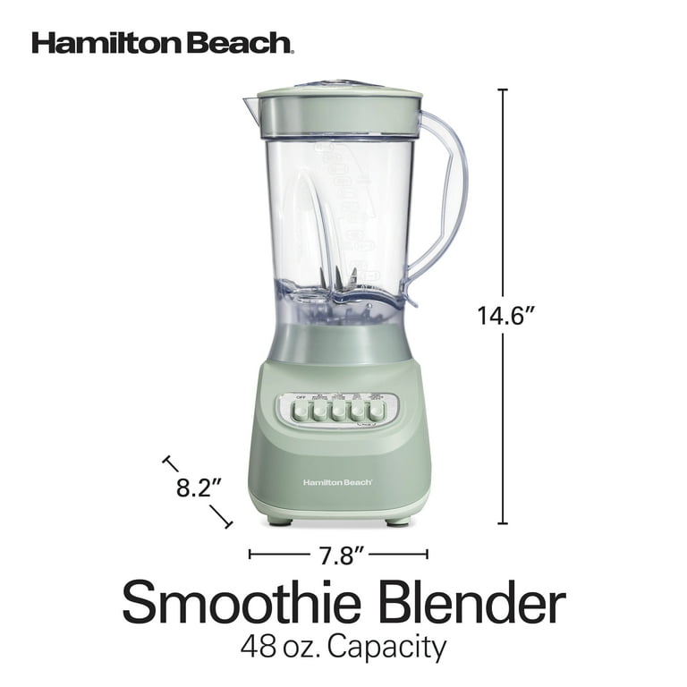 Hamilton Beach Smoothie Blender, 48 oz. Jar, Stainless Steel Blade