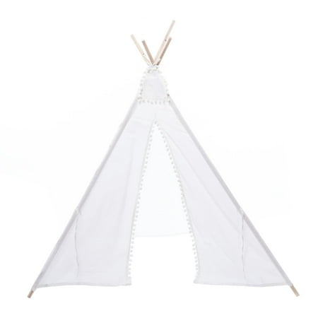 

Simple Elements Teepee Tent Event Décor Foldable Tent for Boho and Western Themed Events Weddings Gender Reveal Parties – 47”W x 47”L x 65”H – White