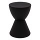 thumbnail image 1 of Mesa auxiliar LeisureMod Boyd Modern Hourglass con almacenamiento negro, 1 of 9