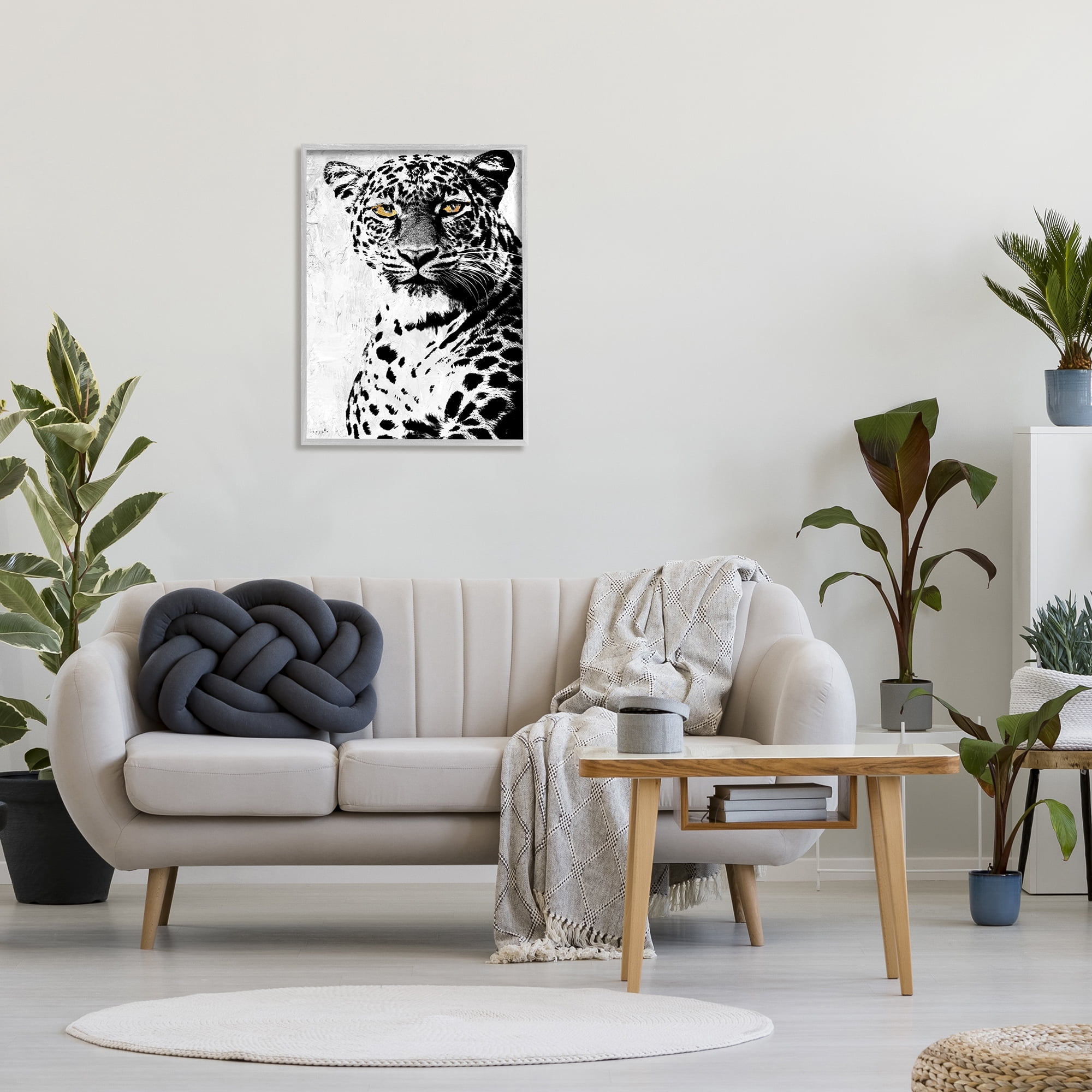 Stupell Industries Strong Leopard Portrait Modern Safari Animal Black Gold, 24 x 30, Design by Sophie 6