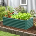thumbnail image 2 of Outsunny Galvanized Raised Garden Bed, 6' x 3' x 2' Planter Box, Green, 2 of 10