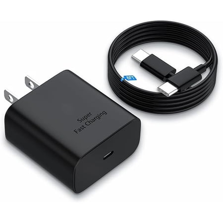for 45W USB-C Samsung Super Fast Charger Type C, for Samsung Galaxy S24/S24+/S23/S23+/S22 Ultra/S22+/S22/S21 Ultra/S21+/S21/S20/Note 20/10+/S7/S7+/S8/S8+,Galaxy Tab and More(6ft Cable Included)