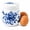 Blue-colored peony, variant on Porcelain Egg Coddler with Lid, Porcelain Ceramic Egg Cooker