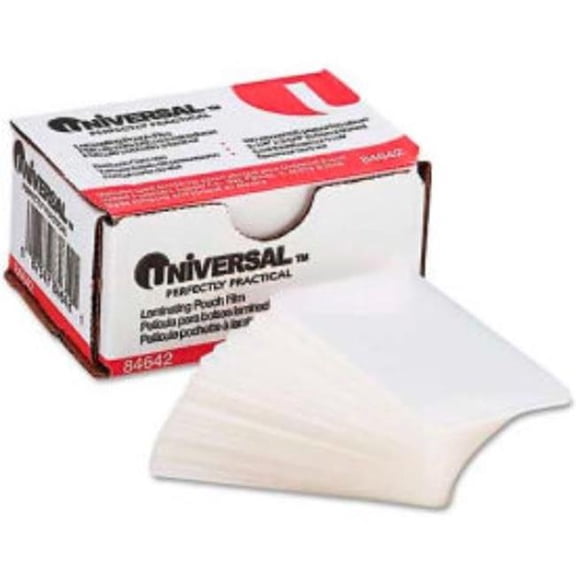 United Stationers Supply B1448767 Universal Clear Laminating Pouches - 5 Mil - 2.187 x 3.687 in. - Business Card Size - 100 per Box