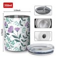 thumbnail image 4 of Floral 12oz Stainless Steel Coffee Mug – Double-Wall Insulated Cup with Spill-Resistant Lid, 360° Full-Print Design, Keeps Drinks Hot & Cold for Home, Office, Travel,Thanksgiving,Christmas, Spring, 4 of 5