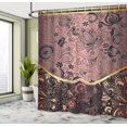 thumbnail image 4 of Ambesonne Eastern Shower Curtain, Oriental Abstract Floral, 69"Wx70"L, Pale Pink, 4 of 4