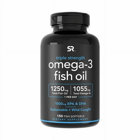 Sports Research Triple Strength Omega-3 Fish Oil - 150 Softgels