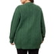 thumbnail image 3 of Suéteres de talla grande para mujeres Agnes Orinda, cárdigans de manga larga con frente abierto y bolsillos 3X verde oscuro, 3 of 5