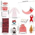 thumbnail image 3 of CREATITOY Christmas Doll Clothes Set - Sleeping Bag, Pajamas & Scarf Costumes for 30cm Dolls | Universal Holiday Accessories with Wreath & Tree Decor, 3 of 6