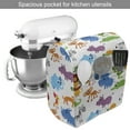 thumbnail image 2 of Animal Stand Mixer Cover, Repetitive Zoo Themed Pattern with Fauna Cartoon on Plain Backdrop Print, Kitchen Appliance Organizer Bag Cover with Pockets, 5 Quarts, Multicolor, by Ambesonne, 2 of 4