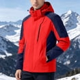 thumbnail image 2 of StSilkitty Men's Rain Jacket Color Block Long Sleeve Full Zip Windbreaker Waterproof Hooded Raincoat with Pockets, 2 of 9