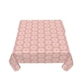 thumbnail image 4 of YFYANG Square Polyester Table Cloth, 54" x 54" Reusable Table Cover Kitchen Dining Room Pink Daisies Pattern Decorative Tablecloths for Tables of 2-4 People, 4 of 8