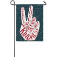 thumbnail image 2 of Retro Peace Love Joy Garden Flag House Banner 12.5"x18", Double sided Welcome Yard Decoration Flag for Wedding Party Home Decor, 2 of 2