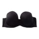 thumbnail image 3 of Gibobby Brasier deportivo para mujer Sujetador de copa fina de silicona sólida para mujer, talla grande, antideslizante, parte superior del tubo, ropa interior(Negro,XXL), 3 of 5