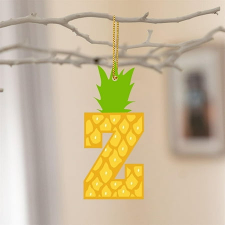 

YruYptpaln 26 Letters Yellow Pineapple Acrylic Pendant Funny 26 Letters Pendant Decoration For Party Decoration The 26 Letters Pendant Party Supplies Hanging Doorway Beads with Lights