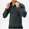 thumbnail image 6 of XUNKUSGA Men's Shirts Quarter Zip Shirts for Men Casual Long Sleeve Running Pullover Tops Slim Fit Lightweight Outdoor Sweatshirt for Hiking Workout Running Golf S-2XL Gray, 6 of 8