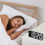 Smart Digital Alarm Clocks for Bedrooms, Led Screen, Snooze, Dimmable, 12/24Hr
