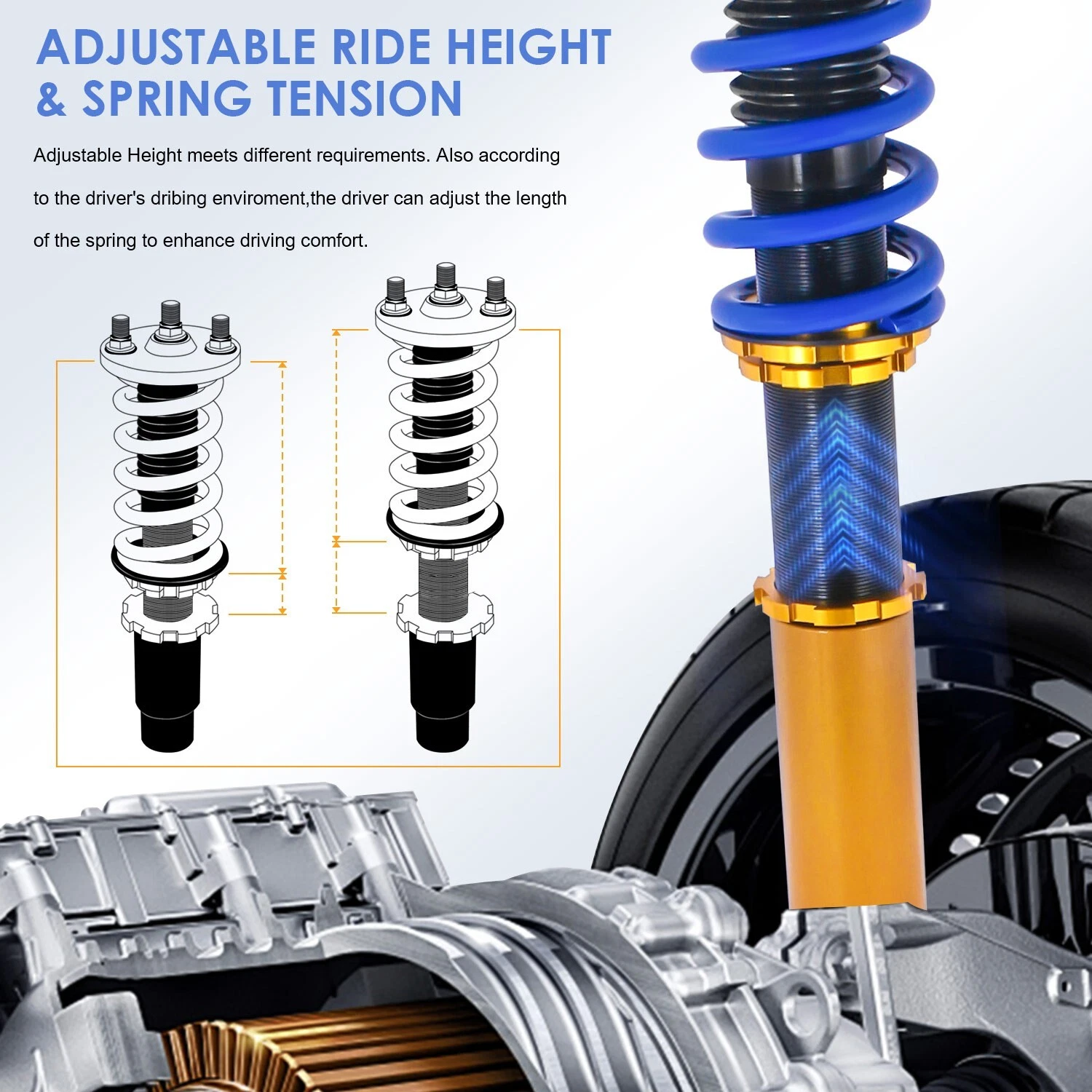 MOSTPLUS Set(4) Coilovers Struts Assembly for 2007-2015 Nissan Altima 2009-2015 Maxima