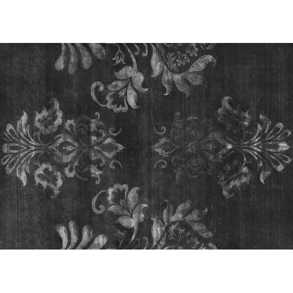 Ahgly Company Indoor Rectangle Oriental Gray Industrial Area Rugs, 4' x 6'