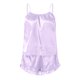 thumbnail image 3 of Gibobby Pijamas mujer invierno Pijama sexy de dos piezas con tirantes huecos sin espalda para mujer, ropa para el , traje de pijama(Morado,XL), 3 of 5