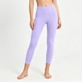 thumbnail image 2 of JGGSPWM (XL-6XL) Plus Size Women's Ultra Soft High Waisted Seamless Leggings Inner Wear Thin Tummy Control Yoga Pants Purple XXXXL, 2 of 9