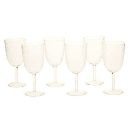 Certified International All Purpose Acrylic Goblet, 16-Ounce, Clear, Set of 6