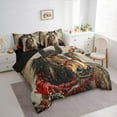 thumbnail image 2 of Manfei Retro Rustic Horse 7-Piece Bedding Comforter Set,Farm Animal King Bedding Sets,Country Farmhouse Lodge Bed Sheets For Teens Boy,Ultra Soft Home Decor Reversible, 2 of 7