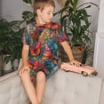 thumbnail image 4 of Fotbe Butterflies On Rocky Cliff Pijama Estampada de 2 Piezas para Niños – Ropa de Dormir de Manga Corta Cómoda para Niños y Niñas, Camiseta y Shorts de Algodón-4X-Large, 4 of 6
