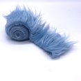 thumbnail image 3 of Shaggy Mohair Faux Fur Fabric Strips Ribbon, Pre Cut Roll, 4" Wide by 60" Long - Baby Blue, 3 of 4