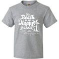 thumbnail image 3 of Inktastic The Beach is My Happy Place with Palm Trees Youth T-Shirt, 3 of 5